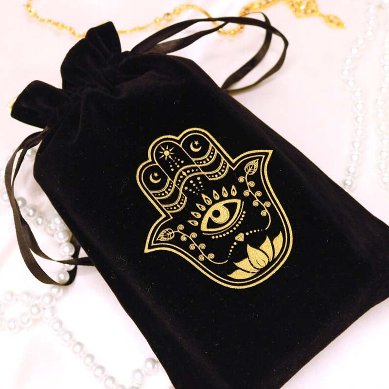 Olivenorma Hamsa Hand Velvet Jewelry Pouch Borsa regalo
