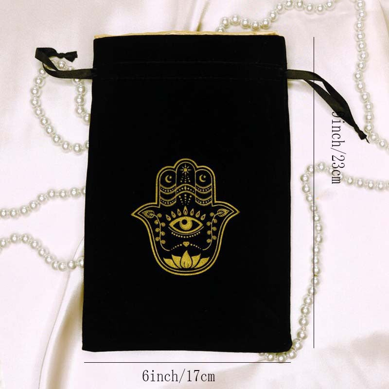 Olivenorma Hamsa Hand Velvet Jewelry Pouch Borsa regalo