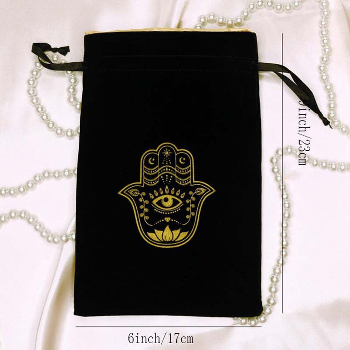 Olivenorma Hamsa Hand Velvet Jewelry Pouch Borsa regalo