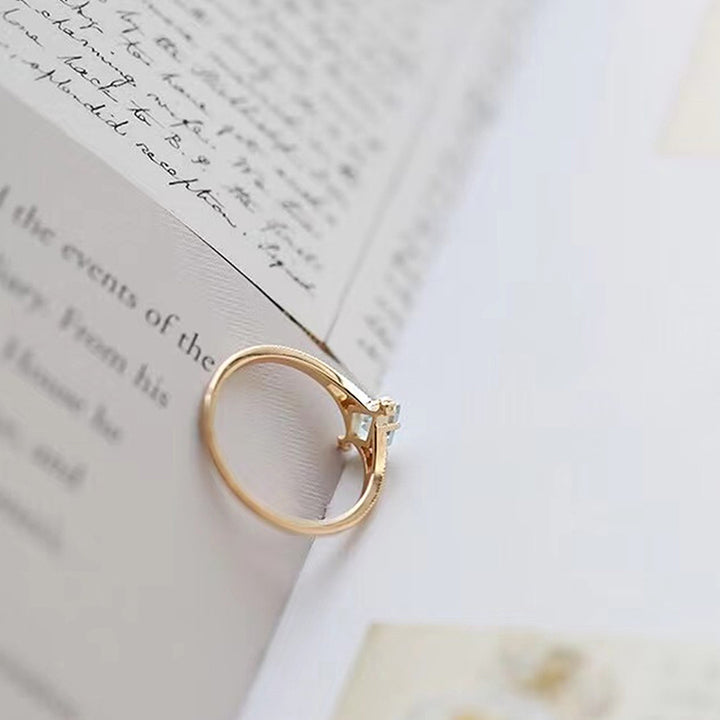 Anello di guarigione a forma di stella con topazio blu e ametista Olivenorma