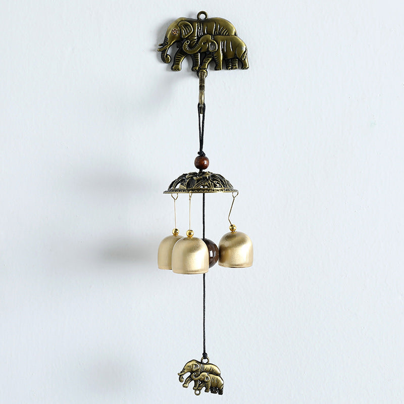 Olivenorma Campanello magnetico a vento retrò in metallo da parete