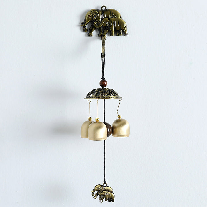 Olivenorma Campanello magnetico a vento retrò in metallo da parete