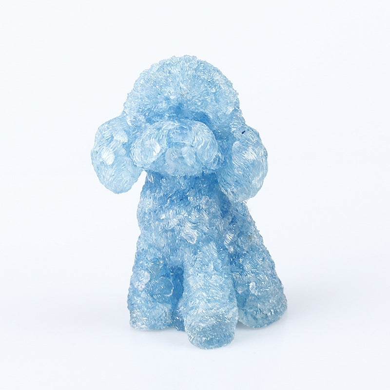 Decorazione in pietra preziosa naturale Olivenorma Crystal Poodle