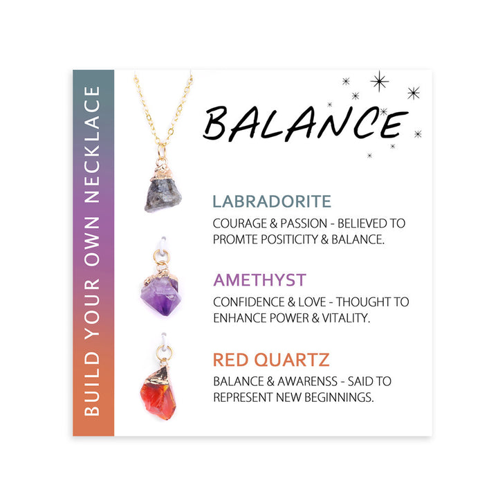 Collana con carta di benedizione in pietra grezza irregolare naturale Olivenorma