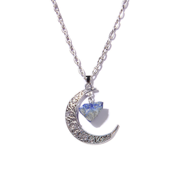 Collana con ciondolo in pietra naturale Olivenorma Silver Moon