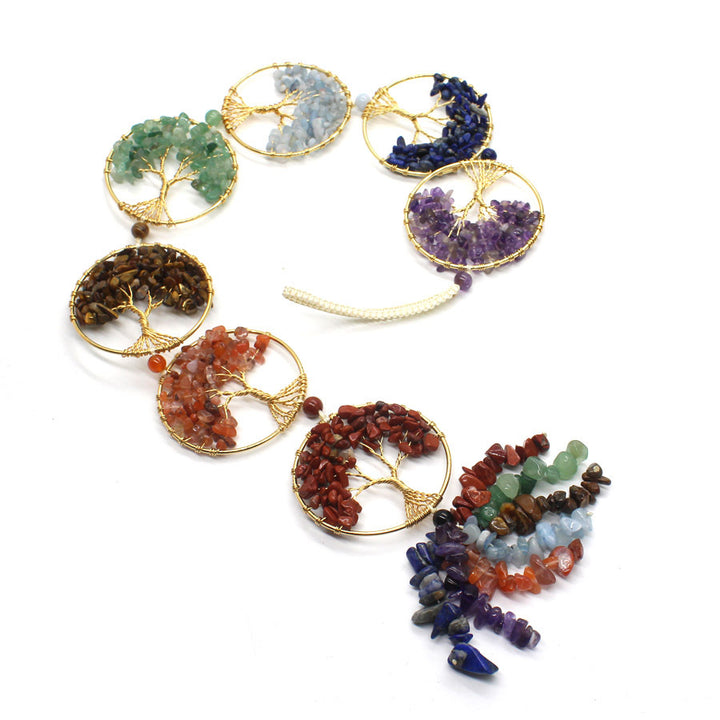 Ornamenti pendenti per ciclismo con albero della vita in pietra dei chakra Olivenorma