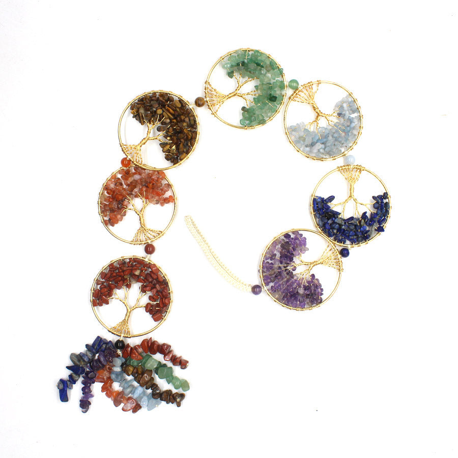 Ornamenti pendenti per ciclismo con albero della vita in pietra dei chakra Olivenorma