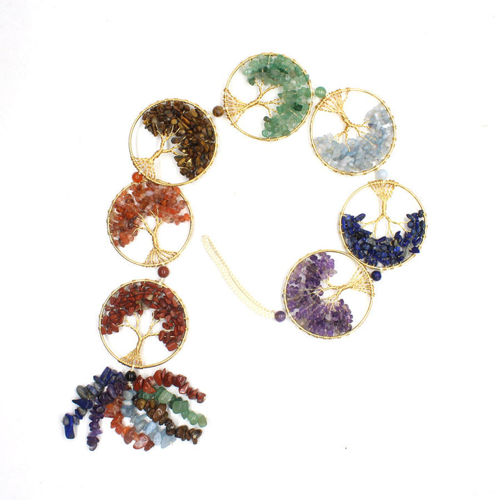 Ornamenti pendenti per ciclismo con albero della vita in pietra dei chakra Olivenorma