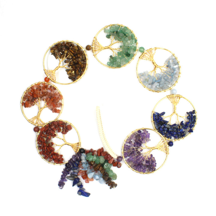 Ornamenti pendenti per ciclismo con albero della vita in pietra dei chakra Olivenorma