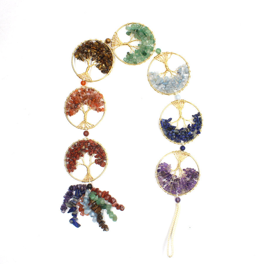 Ornamenti pendenti per ciclismo con albero della vita in pietra dei chakra Olivenorma