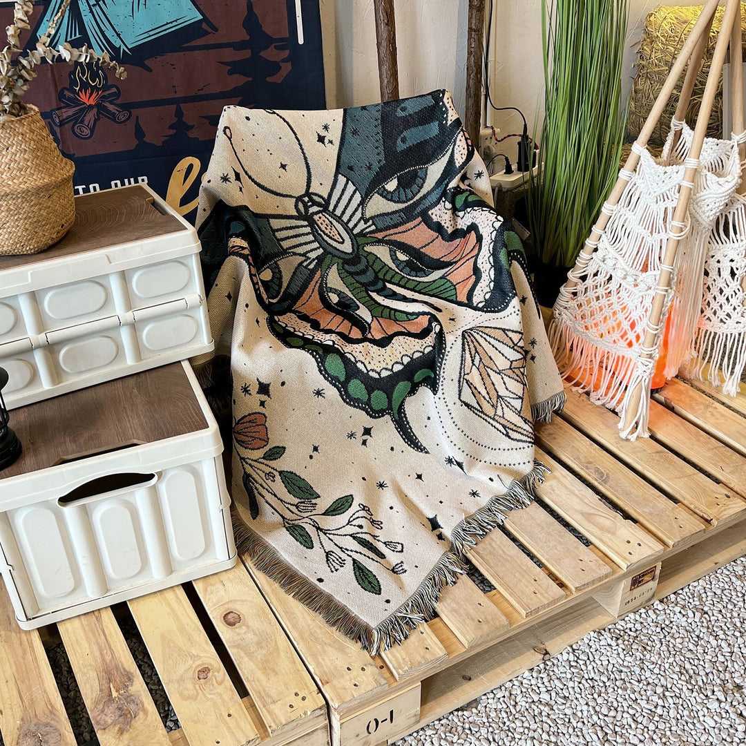 Coperta con nappa intrecciata a farfalla Olivenorma