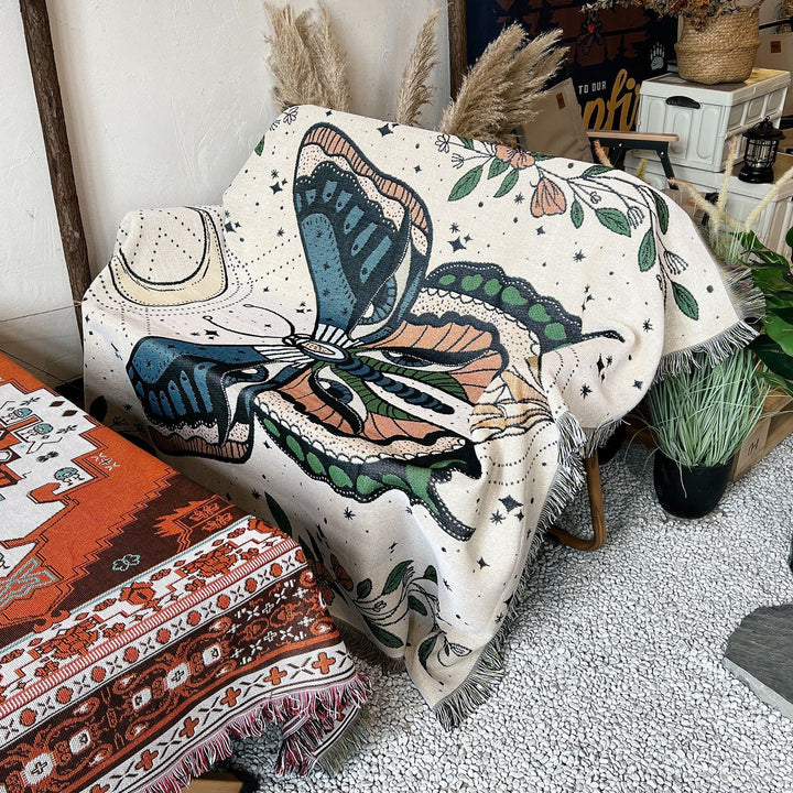 Coperta con nappa intrecciata a farfalla Olivenorma