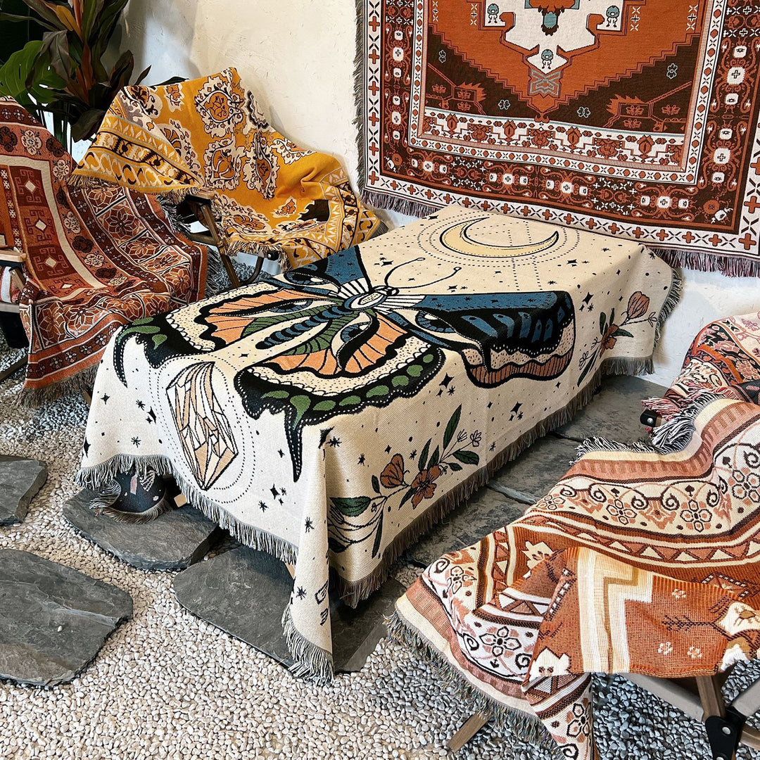 Coperta con nappa intrecciata a farfalla Olivenorma