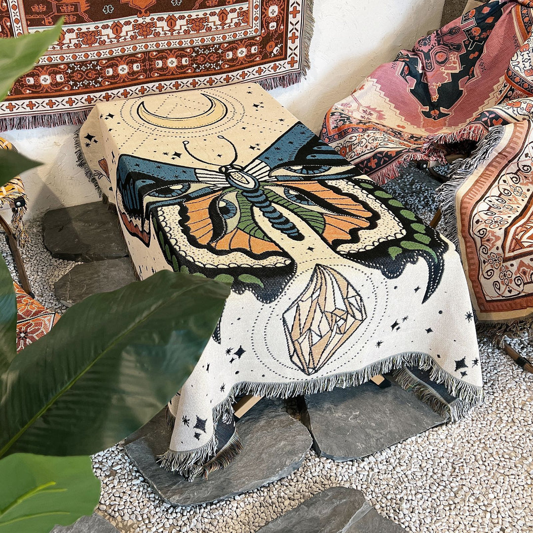 Coperta con nappa intrecciata a farfalla Olivenorma