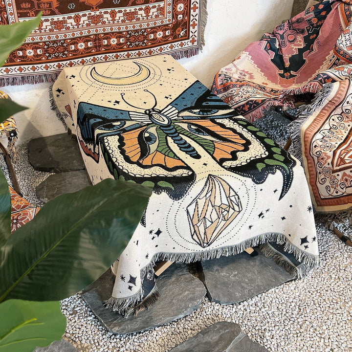 Coperta con nappa intrecciata a farfalla Olivenorma