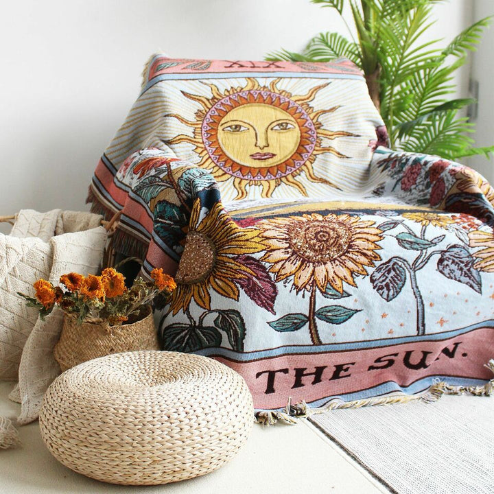 Olivenorma Tarocchi "IL SOLE" Stampa Nappe Coperta Intrecciata