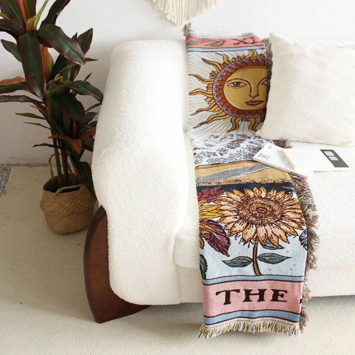 Olivenorma Tarocchi "IL SOLE" Stampa Nappe Coperta Intrecciata