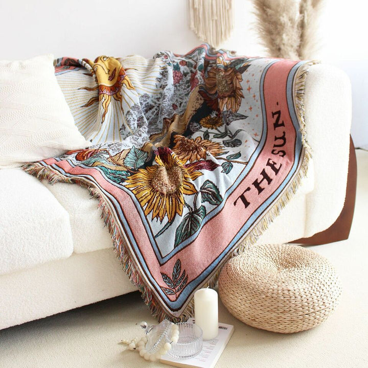 Olivenorma Tarocchi "IL SOLE" Stampa Nappe Coperta Intrecciata