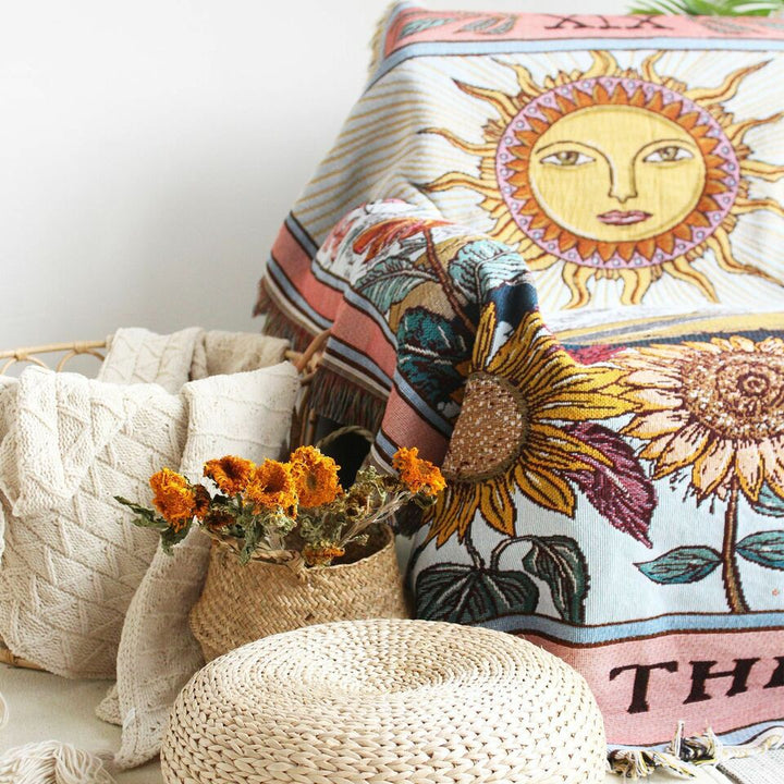 Olivenorma Tarocchi "IL SOLE" Stampa Nappe Coperta Intrecciata