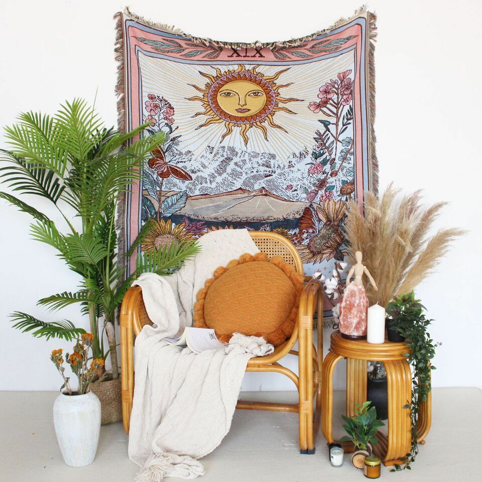 Olivenorma Tarocchi "IL SOLE" Stampa Nappe Coperta Intrecciata