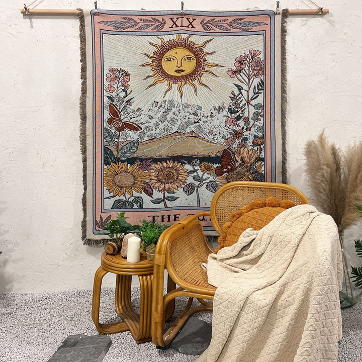Olivenorma Tarocchi "IL SOLE" Stampa Nappe Coperta Intrecciata