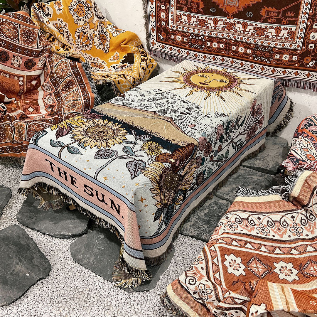 Olivenorma Tarocchi "IL SOLE" Stampa Nappe Coperta Intrecciata