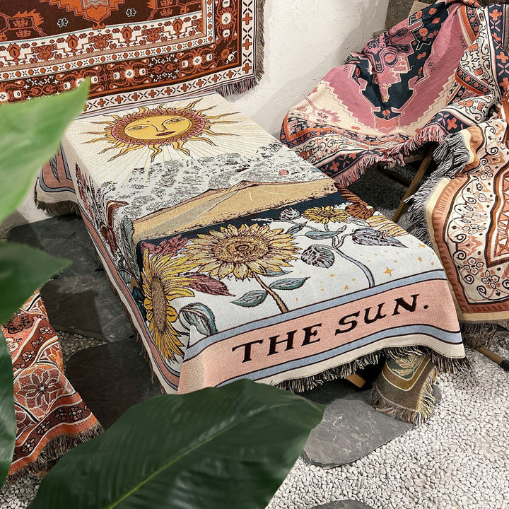 Olivenorma Tarocchi "IL SOLE" Stampa Nappe Coperta Intrecciata