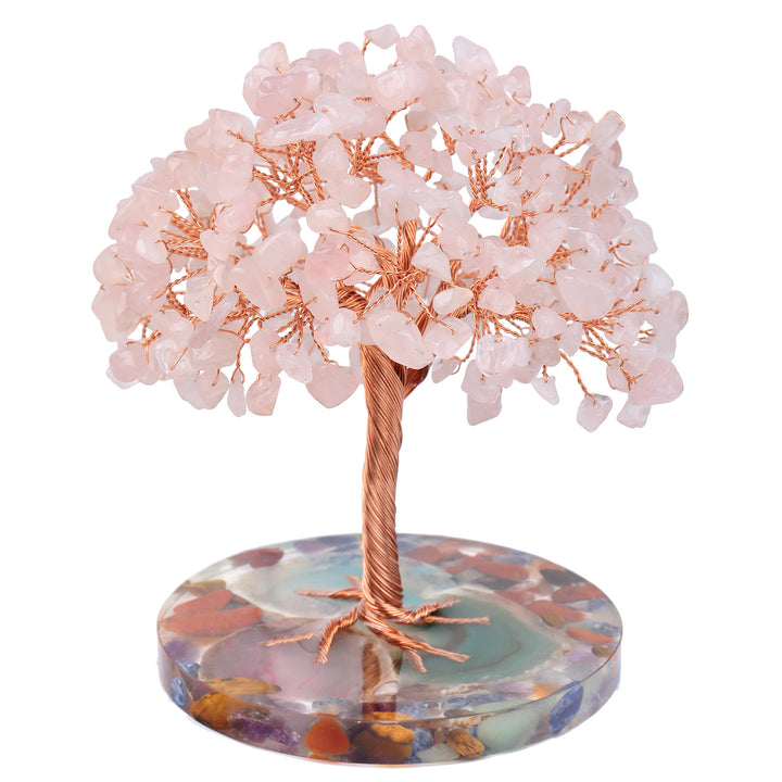 Olivenorma Agata rotonda Pezzo Base Cristallo curativo Feng Shui Albero 