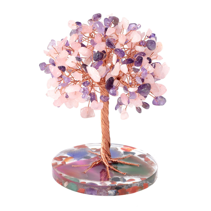 Olivenorma Agata rotonda Pezzo Base Cristallo curativo Feng Shui Albero 