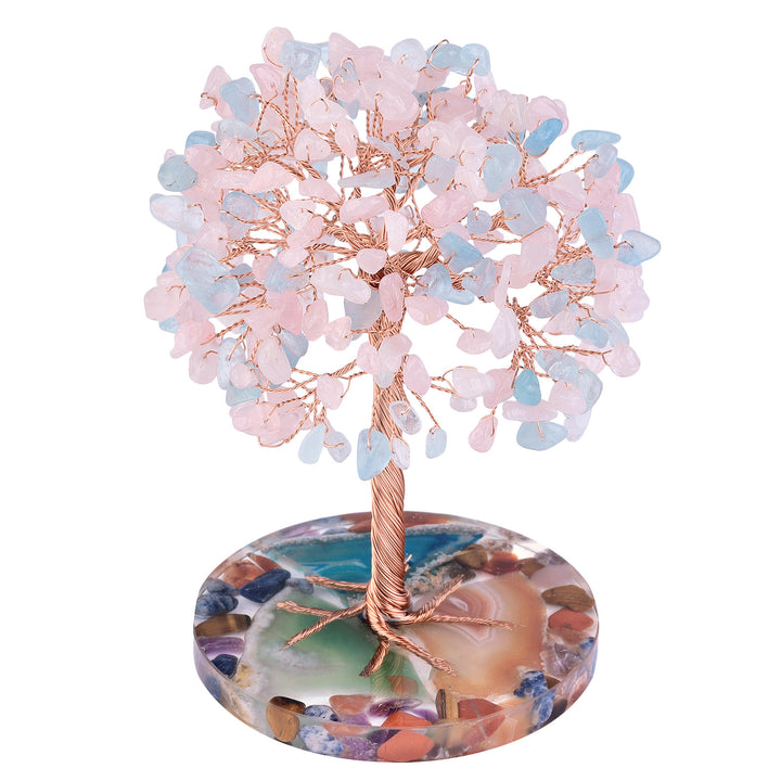 Olivenorma Agata rotonda Pezzo Base Cristallo curativo Feng Shui Albero 
