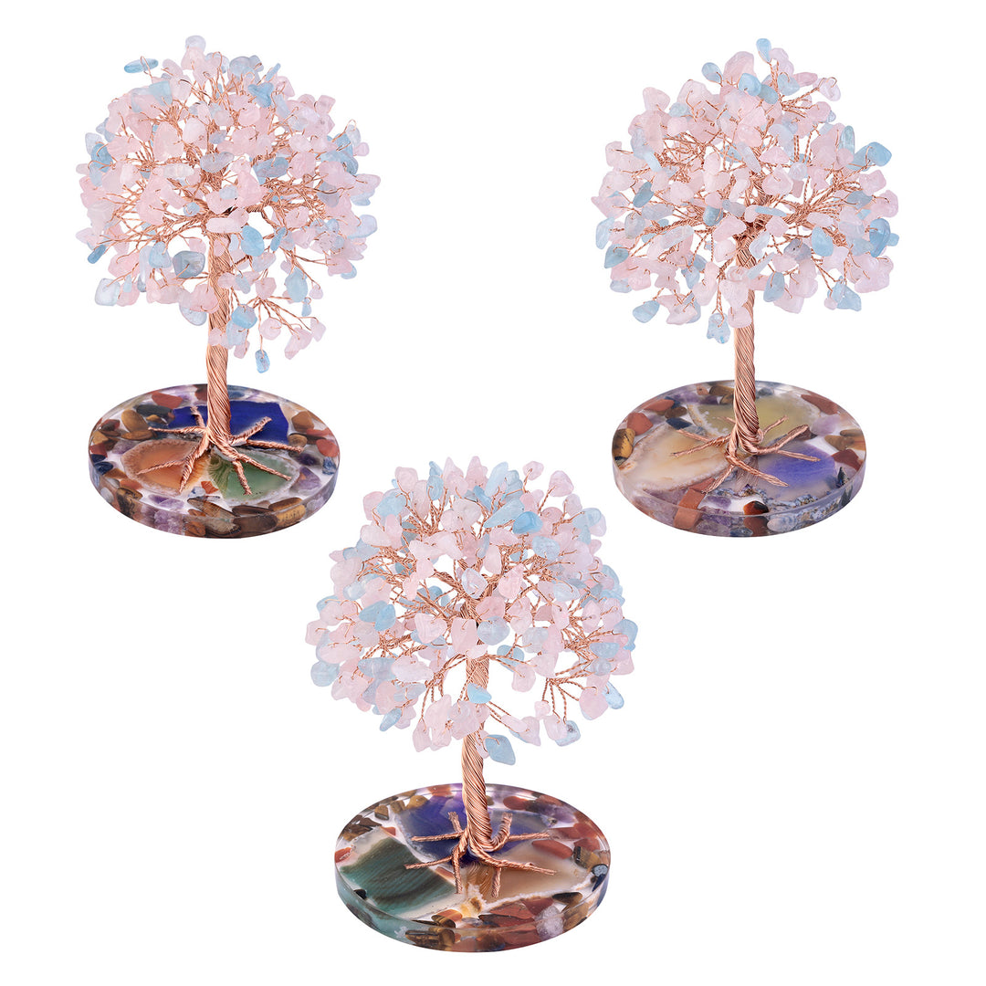 Olivenorma Agata rotonda Pezzo Base Cristallo curativo Feng Shui Albero 
