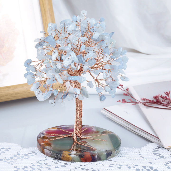 Olivenorma Agata rotonda Pezzo Base Cristallo curativo Feng Shui Albero 