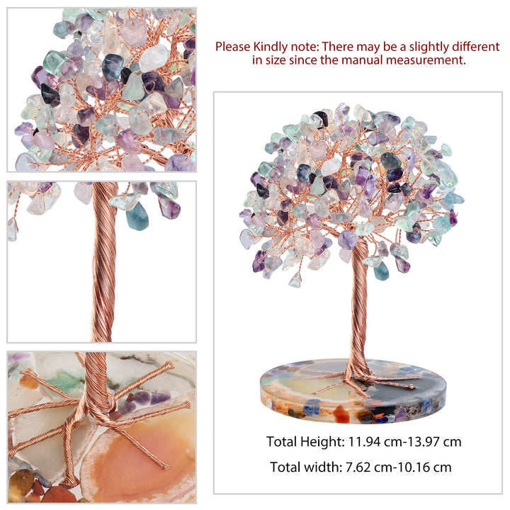 Olivenorma Agata rotonda Pezzo Base Cristallo curativo Feng Shui Albero 