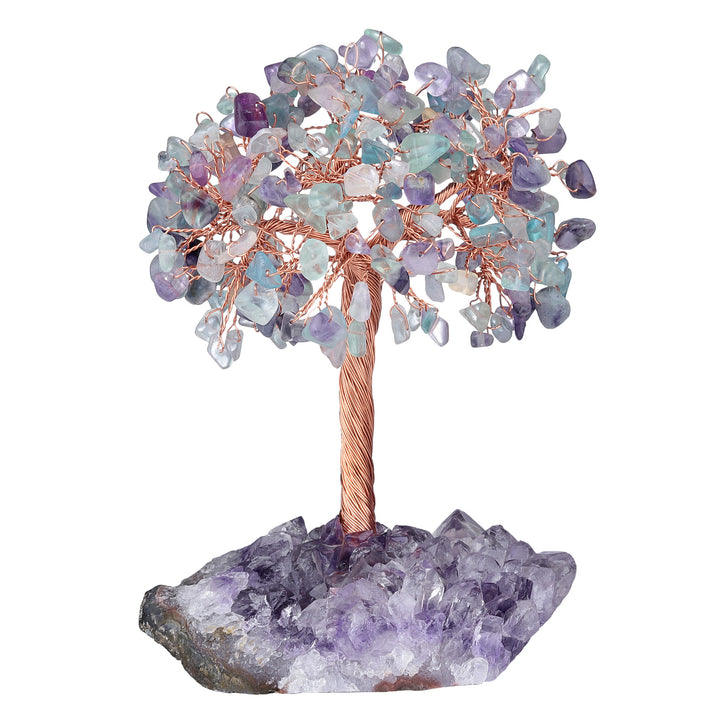 Olivenorma Fiore di Ametista Naturale Base Irregolare Albero Feng Shui 