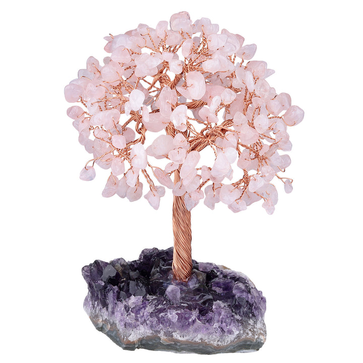 Olivenorma Fiore di Ametista Naturale Base Irregolare Albero Feng Shui 