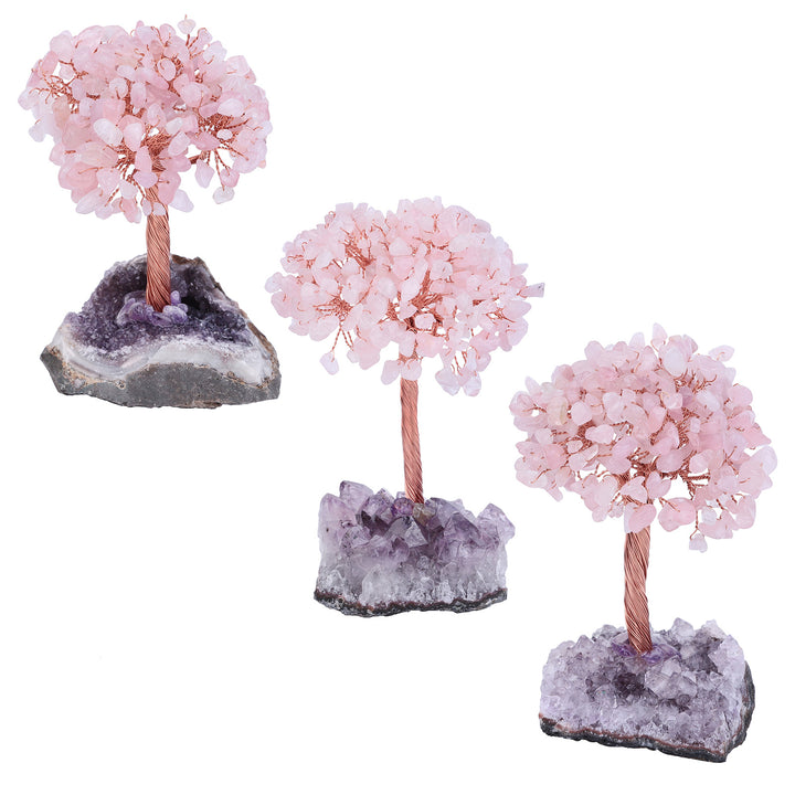 Olivenorma Fiore di Ametista Naturale Base Irregolare Albero Feng Shui 