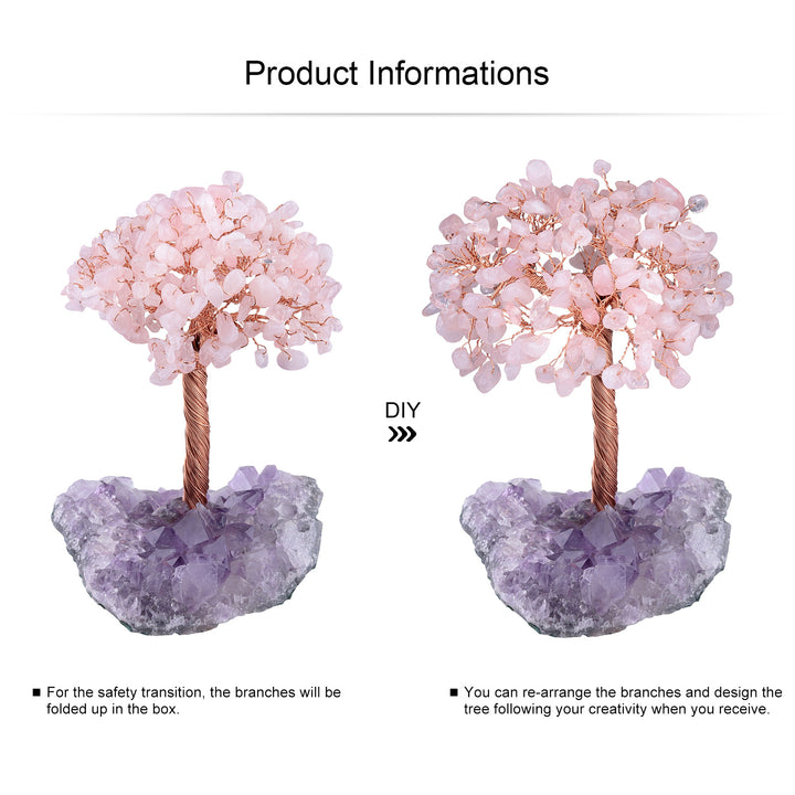 Olivenorma Fiore di Ametista Naturale Base Irregolare Albero Feng Shui 