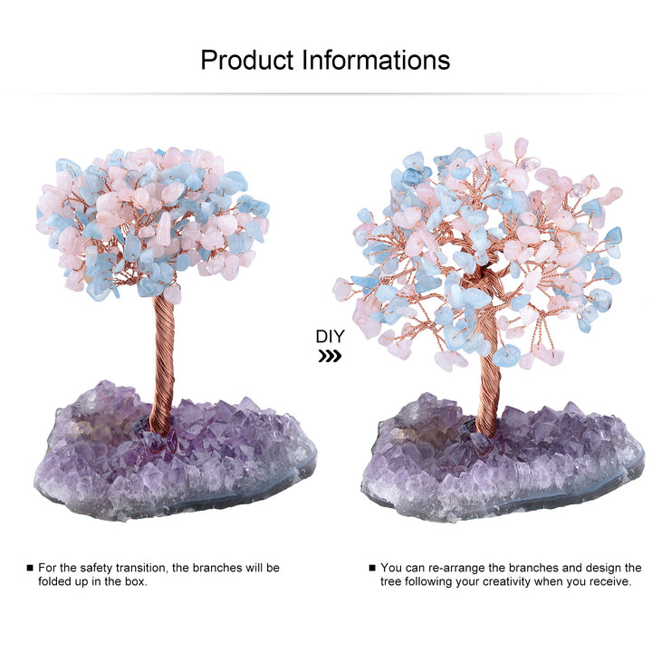 Olivenorma Fiore di Ametista Naturale Base Irregolare Albero Feng Shui 