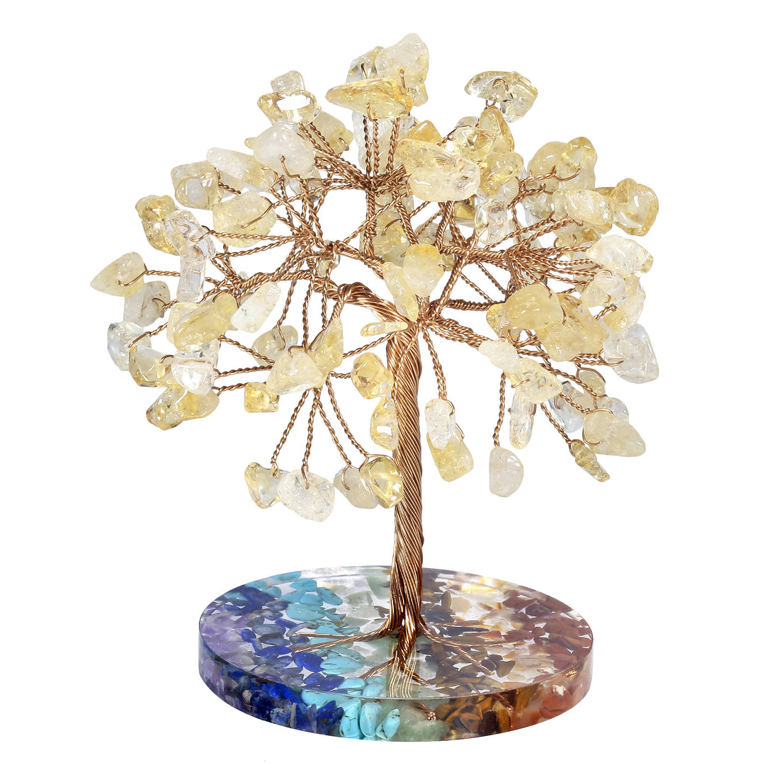 Ghiaia di chakra Olivenorma con base rotonda Feng Shui Tree