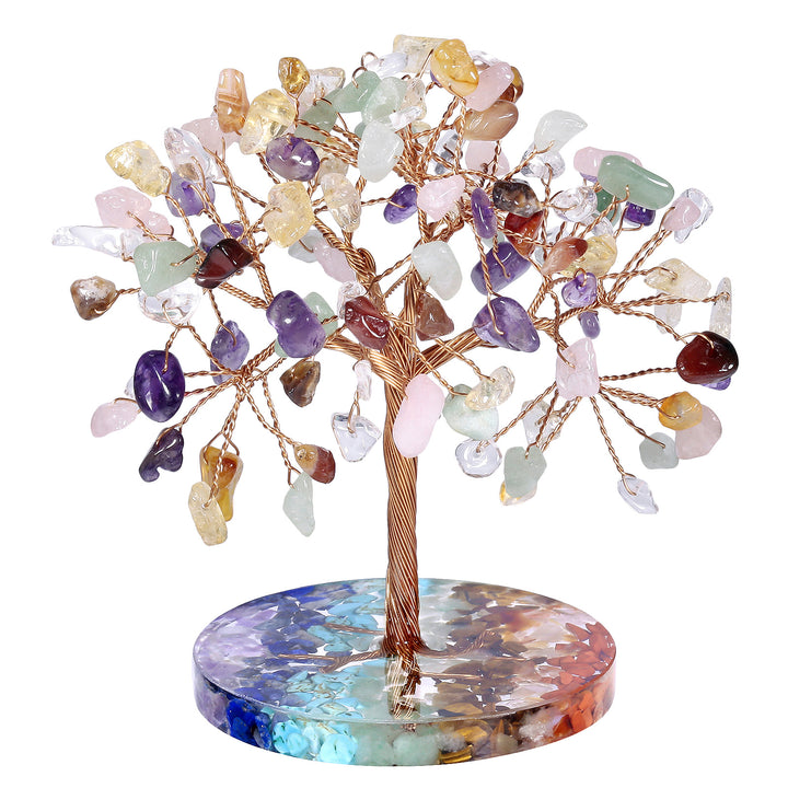 Ghiaia di chakra Olivenorma con base rotonda Feng Shui Tree