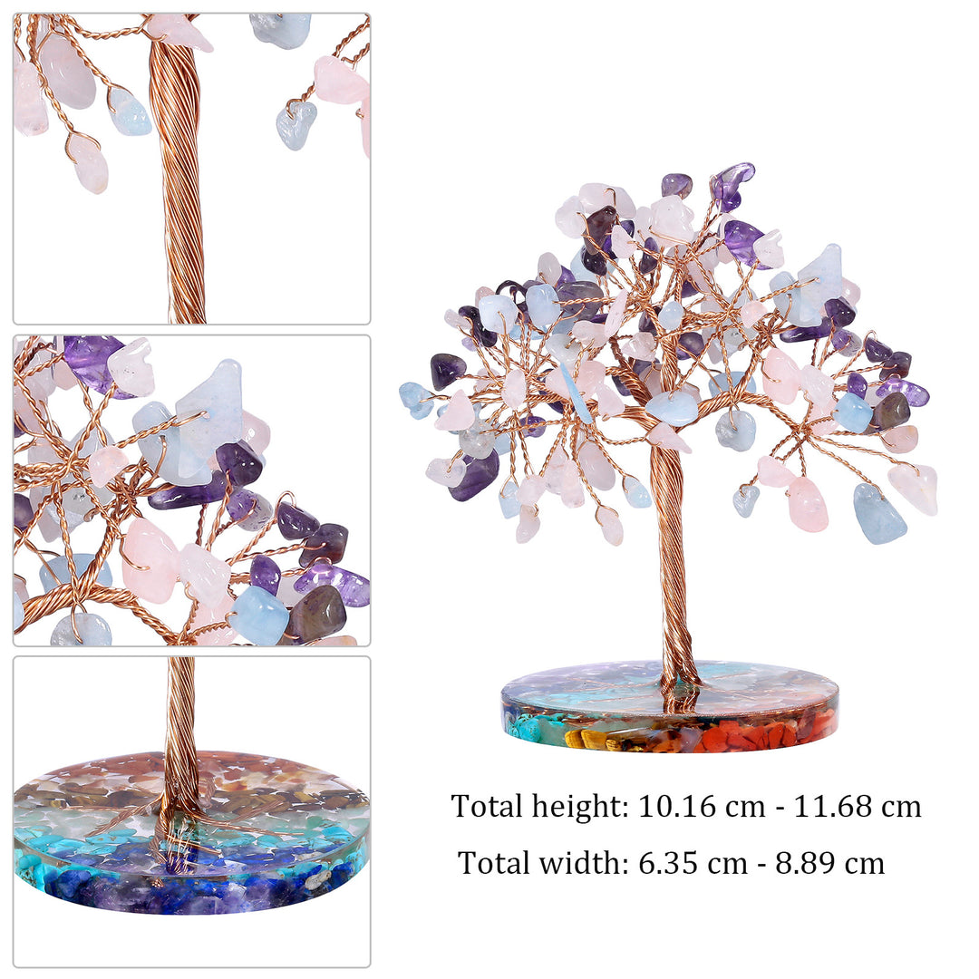 Ghiaia di chakra Olivenorma con base rotonda Feng Shui Tree