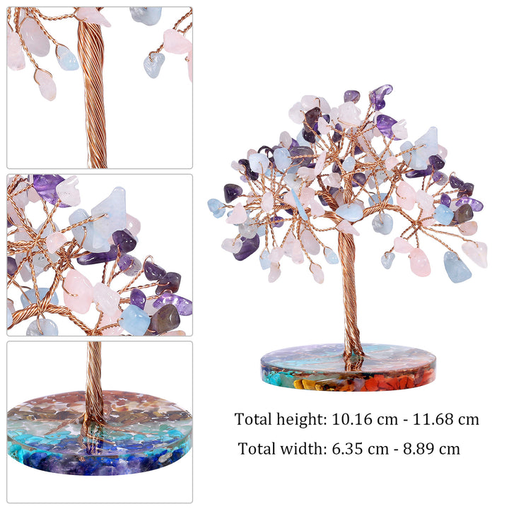Ghiaia di chakra Olivenorma con base rotonda Feng Shui Tree