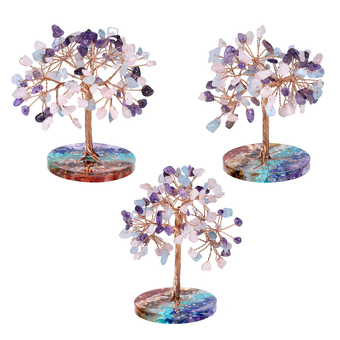 Ghiaia di chakra Olivenorma con base rotonda Feng Shui Tree
