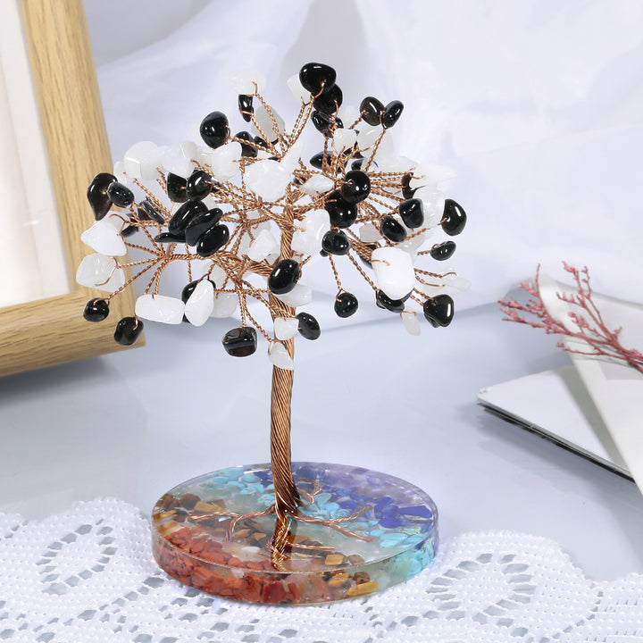 Ghiaia di chakra Olivenorma con base rotonda Feng Shui Tree