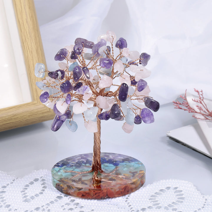 Ghiaia di chakra Olivenorma con base rotonda Feng Shui Tree