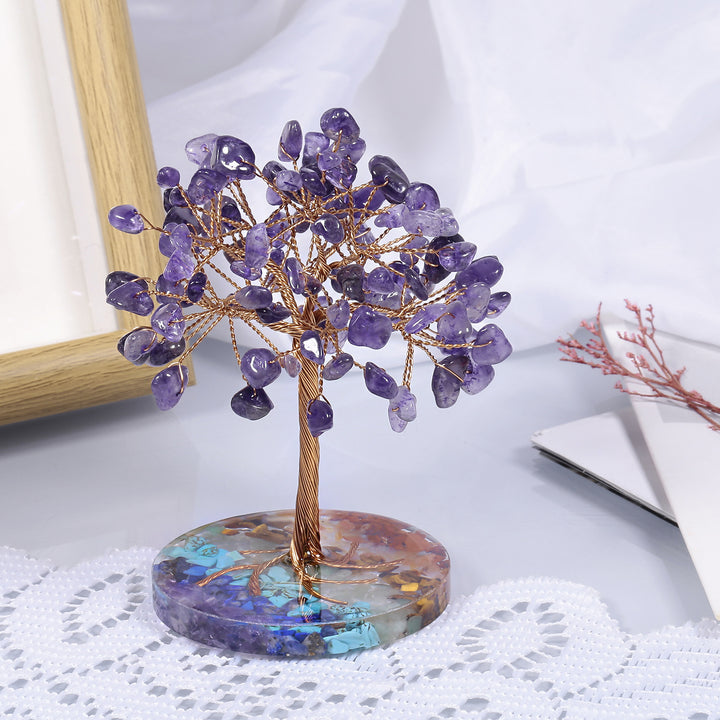 Ghiaia di chakra Olivenorma con base rotonda Feng Shui Tree