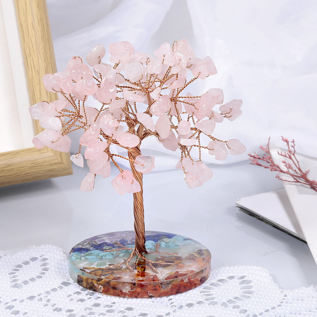 Ghiaia di chakra Olivenorma con base rotonda Feng Shui Tree