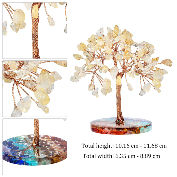 Ghiaia di chakra Olivenorma con base rotonda Feng Shui Tree
