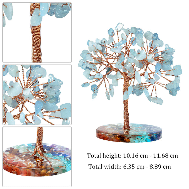 Ghiaia di chakra Olivenorma con base rotonda Feng Shui Tree