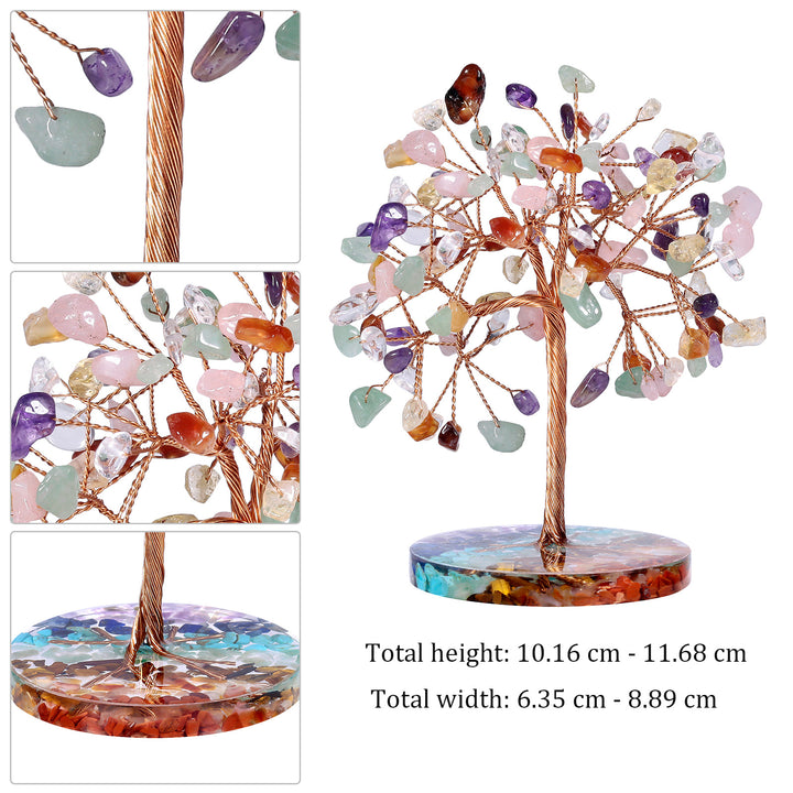 Ghiaia di chakra Olivenorma con base rotonda Feng Shui Tree